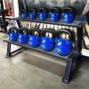 Yes4All Kettlebell, Vinyl Coated Kettlebell Cast Iron Sets with Stable Flat Bottom for Full Body Workout, Push up, Grip Strength Training & Weights Exercises(Blue)