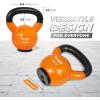 Yes4All Kettlebells Rubber Base, Kettlebell Set for Women, Strength Training Kettlebells Weights (10-65 lbs)(E. 20LB – Orange)