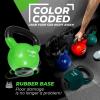 Yes4All Kettlebells Rubber Base, Kettlebell Set for Women, Strength Training Kettlebells Weights (10-65 lbs)(F. 25LB – Green)