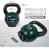 Yes4All Kettlebells Rubber Base, Kettlebell Set for Women, Strength Training Kettlebells Weights (10-65 lbs)(K. 45LB – Midnight Green)