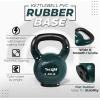 Yes4All Kettlebells Rubber Base, Kettlebell Set for Women, Strength Training Kettlebells Weights (10-65 lbs)(K. 45LB – Midnight Green)