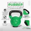 Yes4All Kettlebells Rubber Base, Kettlebell Set for Women, Strength Training Kettlebells Weights (10-65 lbs)(M. 55LB – Grass Green)