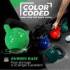 Yes4All Kettlebells Rubber Base, Kettlebell Set for Women, Strength Training Kettlebells Weights (10-65 lbs)(M. 55LB – Grass Green)