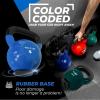 Yes4All Kettlebells Rubber Base, Kettlebell Set for Women, Strength Training Kettlebells Weights (10-65 lbs)(N. 60LB – Deep Blue)