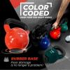 Yes4All Kettlebells Rubber Base, Kettlebell Set for Women, Strength Training Kettlebells Weights (10-65 lbs)(O. 65LB – Dark Red)
