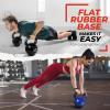 Yes4All Kettlebells Rubber Base, Kettlebell Set for Women, Strength Training Kettlebells Weights (10-65 lbs)(O. 65LB – Dark Red)