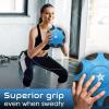 Yes4All Medicine Ball with Dual Texture Grip, Weighted Medicine Ball for Workouts Exercise Balance Training, Core Strength, Balance and Coordination Exercise, Non-Slip Rubber Shell with 6/8/10/12LBS(D. 12 Pounds)