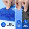 Yes4All Medium Firm Half Foam Rollers for Post-Workout Relaxation, 12/18/24/36 inch PE Foam Roll for Back Massage & Yoga Exercise(Half Blue)
