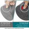 Yes4All Medium Firm Round PE Foam Roller 12, 18, 24, 36 Inches for Pilates, Yoga, Stretching, Balance & Core Exercises(Black)