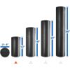 Yes4All Medium Firm Round PE Foam Roller 12, 18, 24, 36 Inches for Pilates, Yoga, Stretching, Balance & Core Exercises(Black)