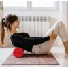 Yes4All Medium Firm Round PE Foam Roller 12, 18, 24, 36 Inches for Pilates, Yoga, Stretching, Balance & Core Exercises(Red)