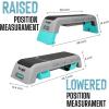 Yes4All Multifunctional Aerobic Deck – Versatile Fitness Station, Weight Bench, Aerobic Stepper, Plyometrics Box for Cardio Workouts and Strength Training(B. Blue/Grey)