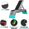 Yes4All Multifunctional Aerobic Deck – Versatile Fitness Station, Weight Bench, Aerobic Stepper, Plyometrics Box for Cardio Workouts and Strength Training(B. Blue/Grey)
