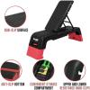 Yes4All Multifunctional Aerobic Deck – Versatile Fitness Station, Weight Bench, Aerobic Stepper, Plyometrics Box for Cardio Workouts and Strength Training(B.Red/Black)