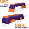 Yes4All Multifunctional Aerobic Deck – Versatile Fitness Station, Weight Bench, Aerobic Stepper, Plyometrics Box for Cardio Workouts and Strength Training(C. Orange/Purple)