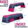 Yes4All Multifunctional Aerobic Deck – Versatile Fitness Station, Weight Bench, Aerobic Stepper, Plyometrics Box for Cardio Workouts and Strength Training(D. Hot Pink/Navy Blue)