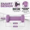 Yes4All Neoprene Coated Dumbbell Hand Weight Sets of 2 – Multiple Weight Options with 15 Colors, Anti-roll, Anti-Slip, Hexagon Shape(A. Purple – 2lbs – Pair)