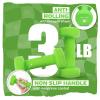 Yes4All Neoprene Coated Dumbbell Hand Weight Sets of 2 – Multiple Weight Options with 15 Colors, Anti-roll, Anti-Slip, Hexagon Shape(B. Light Green – 3lbs – Pair)