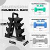 Yes4All Neoprene Coated Dumbbell Hand Weight Sets of 2 – Multiple Weight Options with 15 Colors, Anti-roll, Anti-Slip, Hexagon Shape(B. Multicolor – 60lbs – Set with Rack)