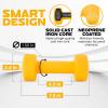 Yes4All Neoprene Coated Dumbbell Hand Weight Sets of 2 – Multiple Weight Options with 15 Colors, Anti-roll, Anti-Slip, Hexagon Shape(G. Orange – 8lbs – Pair)