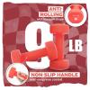 Yes4All Neoprene Coated Dumbbell Hand Weight Sets of 2 – Multiple Weight Options with 15 Colors, Anti-roll, Anti-Slip, Hexagon Shape(H. Dark Red – 9lbs – Pair)