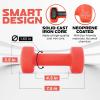 Yes4All Neoprene Coated Dumbbell Hand Weight Sets of 2 – Multiple Weight Options with 15 Colors, Anti-roll, Anti-Slip, Hexagon Shape(H. Dark Red – 9lbs – Pair)