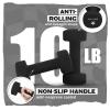 Yes4All Neoprene Coated Dumbbell Hand Weight Sets of 2 – Multiple Weight Options with 15 Colors, Anti-roll, Anti-Slip, Hexagon Shape(I. Black – 10lbs – Pair)