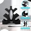 Yes4All Neoprene Coated Dumbbell Hand Weight Sets of 2 – Multiple Weight Options with 15 Colors, Anti-roll, Anti-Slip, Hexagon Shape(Q. Black – Dumbbell Rack)