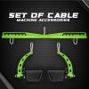 Yes4All Neutral Paddle Grip LAT Pull Down Bar, Range of Motion Spreader Handle Cable Attachments(Long Bar – Press Down Attachment)