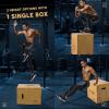 Yes4All Plyo Box, 3-in-1 Wooden Box Jumps for Home Gym, 450 lbs Boxes Step Up with Smooth Edges & Wide Built-in Handles for Jumping, Strength Training, Lunges, Squats, Dips(A. Wood Basic)