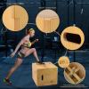 Yes4All Plyo Box, 3-in-1 Wooden Box Jumps for Home Gym, 450 lbs Boxes Step Up with Smooth Edges & Wide Built-in Handles for Jumping, Strength Training, Lunges, Squats, Dips(A. Wood Basic)