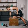 Yes4All Plyo Box, 3-in-1 Wooden Box Jumps for Home Gym, 450 lbs Boxes Step Up with Smooth Edges & Wide Built-in Handles for Jumping, Strength Training, Lunges, Squats, Dips(C. Wood – Moss Brown)