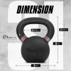 Yes4All Powder Coated Kettlebell, Cast Iron Core Kettlebells with Non-Slip Handle & Flat Bottom for Conditioning, Heavy Duty for Strength Training, 9lb to 71lb – Single & Pair(Brown)