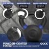 Yes4All Powder Coated Kettlebell, Cast Iron Core Kettlebells with Non-Slip Handle & Flat Bottom for Conditioning, Heavy Duty for Strength Training, 9lb to 71lb – Single & Pair(Dark Blue)