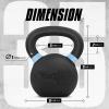 Yes4All Powder Coated Kettlebell, Cast Iron Core Kettlebells with Non-Slip Handle & Flat Bottom for Conditioning, Heavy Duty for Strength Training, 9lb to 71lb – Single & Pair(Light Blue)