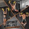 Yes4All Pull Up Bar Wall Mounted – Multifunctional Wall Mounted Pull Up Bar for Home Gym Workout Strength Training Equipment(B. Standard – Orange)