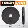 Yes4All Standard 1″ Cast Iron Weight Plate – Ideal for Strength Training – Multiple Weight: 5LB to 25LB (Single & Set of 4)(1-Inch Center)