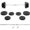 Yes4All Standard Straight Barbell 60″ & EZ Curl Bar 47″, Capacity 200 to 480 LB, Weight Bar 1″ to 2″ Diameter – Star Lock Collars, Rubber Ring, Barbell Spins Included for Deadlifts & Squats(H. Curl Bar 1″ Set 40LB)