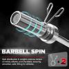 Yes4All Standard Straight Barbell 60″ & EZ Curl Bar 47″, Capacity 200 to 480 LB, Weight Bar 1″ to 2″ Diameter – Star Lock Collars, Rubber Ring, Barbell Spins Included for Deadlifts & Squats(F: Olympic Curl Bar 2″ – 300LB)