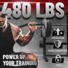 Yes4All Standard Straight Barbell 60″ & EZ Curl Bar 47″, Capacity 200 to 480 LB, Weight Bar 1″ to 2″ Diameter – Star Lock Collars, Rubber Ring, Barbell Spins Included for Deadlifts & Squats(D. 1″ Curl Bar – Black)