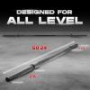 Yes4All Standard Straight Barbell 60″ & EZ Curl Bar 47″, Capacity 200 to 480 LB, Weight Bar 1″ to 2″ Diameter – Star Lock Collars, Rubber Ring, Barbell Spins Included for Deadlifts & Squats(B. 1″ Straight Barbell – Black)