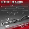 Yes4All Standard Straight Barbell 60″ & EZ Curl Bar 47″, Capacity 200 to 480 LB, Weight Bar 1″ to 2″ Diameter – Star Lock Collars, Rubber Ring, Barbell Spins Included for Deadlifts & Squats(D. 1″ Curl Bar – Black)