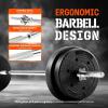 Yes4All Standard Straight Barbell 60″ & EZ Curl Bar 47″, Capacity 200 to 480 LB, Weight Bar 1″ to 2″ Diameter – Star Lock Collars, Rubber Ring, Barbell Spins Included for Deadlifts & Squats(G. Straight Bar 1″ Set 50LB)