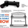 Yes4All T-Bar Row Plate Post Insert Landmine Attachment – Fit 1″ & 2” Olympic Bars – Full 360° Swivel & Easy to Install(D. Combo T-Bar Row Insert + Double D Handle)