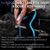 Yes4All T-Bar Row Plate Post Insert Landmine Attachment – Fit 1″ & 2” Olympic Bars – Full 360° Swivel & Easy to Install(D. Combo T-Bar Row Insert + Double D Handle)