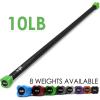 Yes4All Total Body Workout Weighted Bar, Resistance Band Bar, Racks for Strength Training, Exercise Bar for Yoga in Home and Gym – Single/Combo(C. 10lbs)