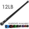 Yes4All Total Body Workout Weighted Bar, Resistance Band Bar, Racks for Strength Training, Exercise Bar for Yoga in Home and Gym – Single/Combo(D. 12lbs)