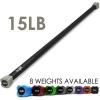 Yes4All Total Body Workout Weighted Bar, Resistance Band Bar, Racks for Strength Training, Exercise Bar for Yoga in Home and Gym – Single/Combo(E. 15lbs)