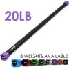 Yes4All Total Body Workout Weighted Bar, Resistance Band Bar, Racks for Strength Training, Exercise Bar for Yoga in Home and Gym – Single/Combo(F. 20lbs)