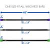Yes4All Total Body Workout Weighted Bar, Resistance Band Bar, Racks for Strength Training, Exercise Bar for Yoga in Home and Gym – Single/Combo(I. Set 10 + 15 + 20lbs)